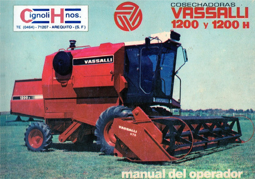 Manual Operador Cosechadora Vassalli 1200 0