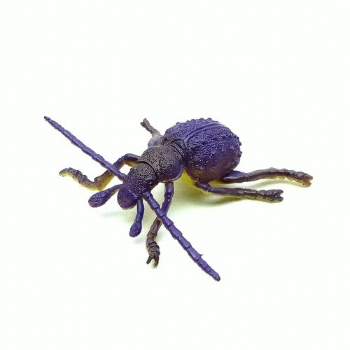 Muñeco De Goma Dura Escarabajo Arlequín Violeta. 0