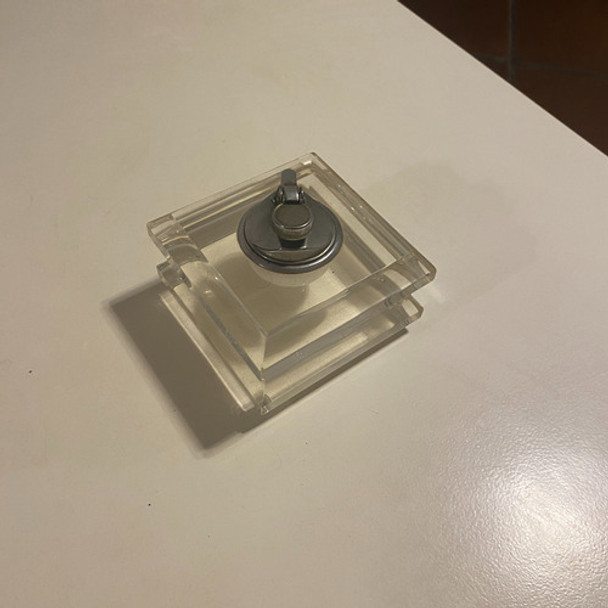 Encendedor De Vidrio Antiguo Vintage De Mesa 0