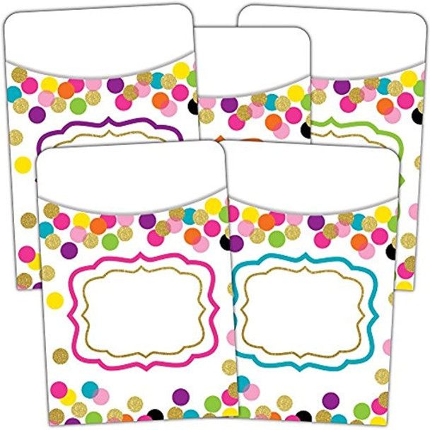 Bolsillos Para Biblioteca Con Confeti - Paquete Múltiple 0