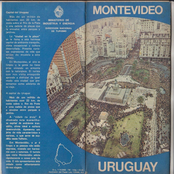 Antiguo Folleto Turismo De La Ciudad De Montevideo Con Fotos 0