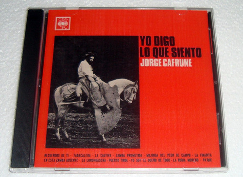 Jorge Cafrune - Yo Digo Lo Que Siento - Cd Bajado De Lp 0