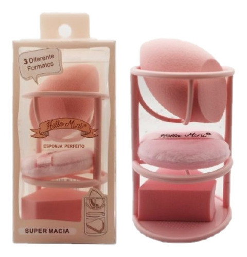 12 Kit Esponja Perfeito 3 Em 1 Maquiagem Atacado A3 0