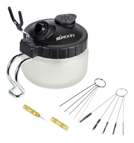 Kkmoon Airbrush Limpeza Pote Vidro Ar Escova Titular Limpo 0