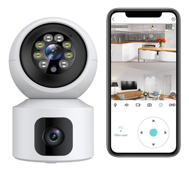 Dosilkc Cámara De Seguridad Para Interiores, Cámara Dual . 0