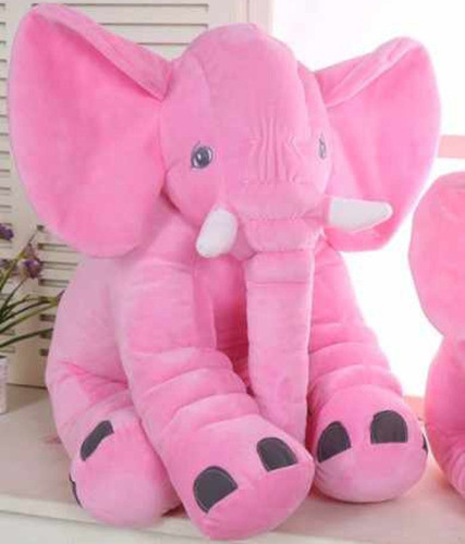 Elefante Almohada De Apego Peluche Rosado. 0