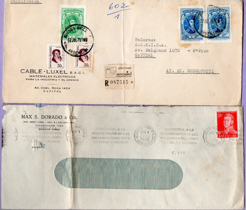 0095_lote De 6 Sobres De Argentina 0