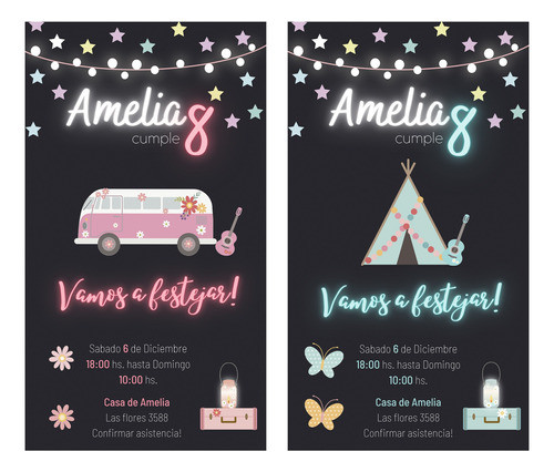 Invitación Digital Personalizada Glamping + Regalo! 0