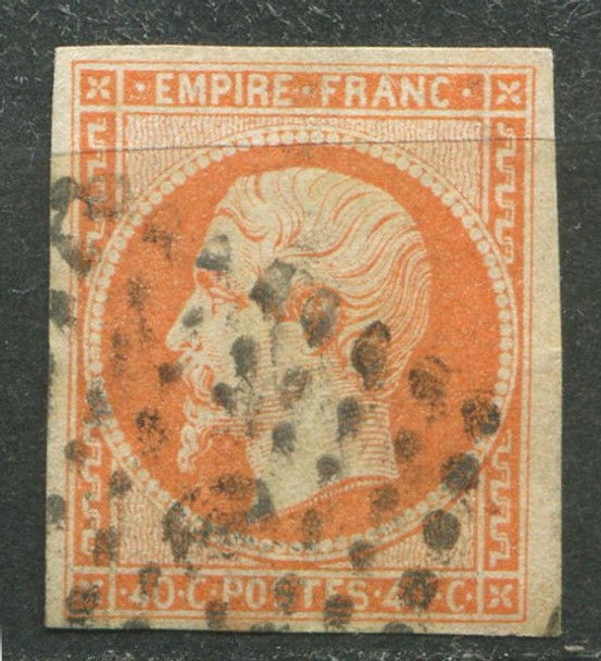 Francia Sello Estampilla Yvert 16 Napoleon 1853 0