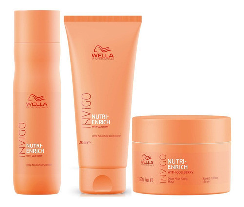 Kit Nutri Enrich Wella Invigo Shampoo, Acond Y Máscara 0