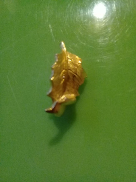 Broche Prendedor Hoja Enchapado 18k 0