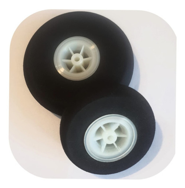 Par De Ruedas Macizas Asc 75 Mm Ultralivianas 0