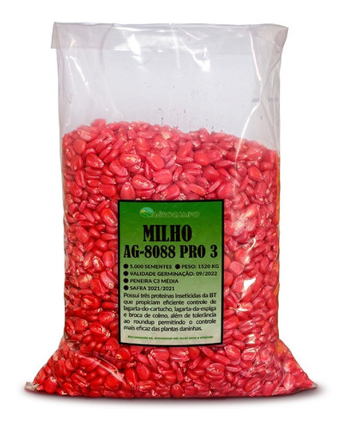 Kit 10 Uni 5.000 Sem. Milho Agroceres Ag 8088 Vt Pro Fracion 0