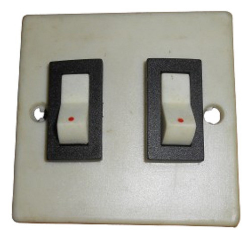 Pulsador Timbre Plastico Rectangular 7 X 7 Cm Doble Pulsador 0