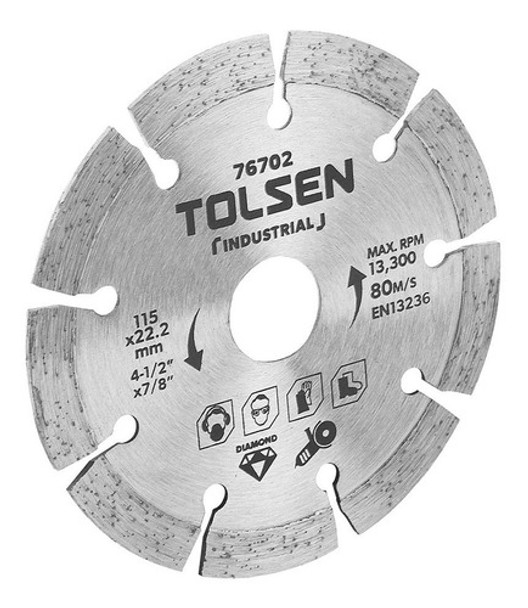 Disco Corte Diamantado Segmentado 9'' Industria Tolsen 76707 0