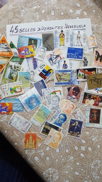 Sellos Postal De Venezuela Lote De 45Sellos 0
