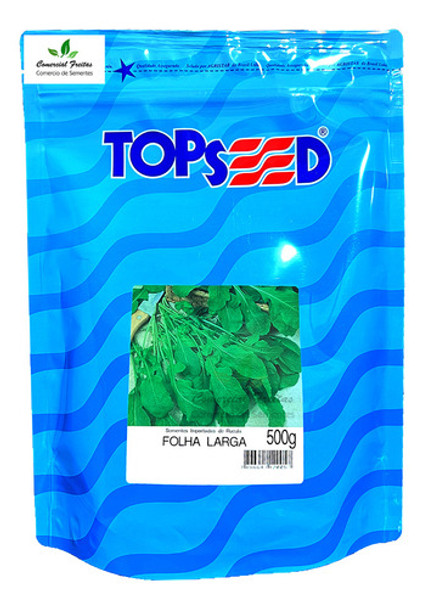 Sementes De Rucula Folha Larga C/ 1 Kg (2x500g) Topseed 0
