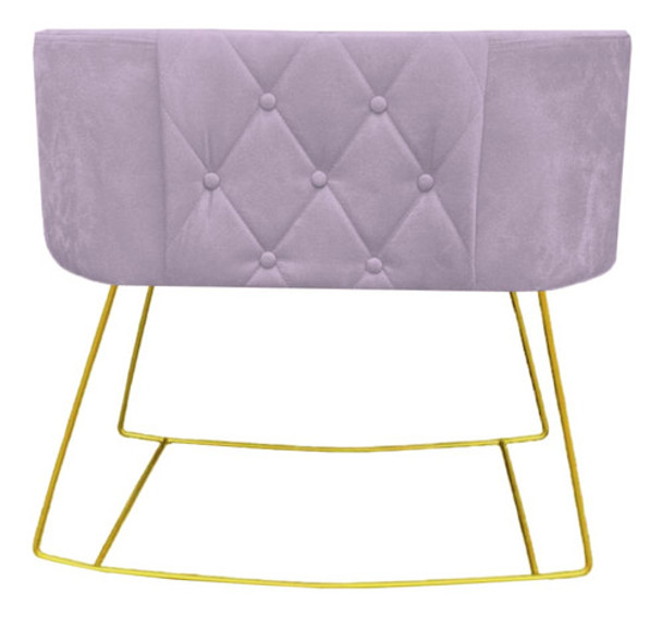 Mini Berço Aconchego Suede Rosa Bebê - D'classe Decor 0