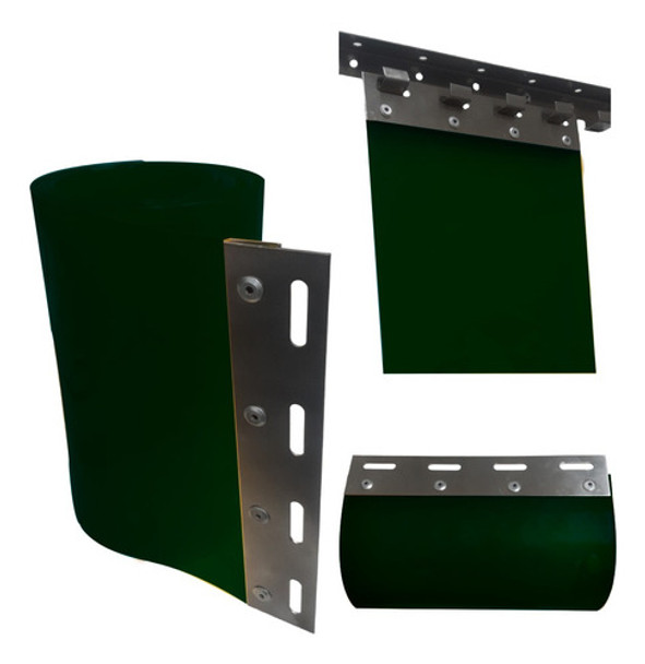 Cortina Pvc Verde Para Solda 1,90 X 0,80 Lado A Lado 0