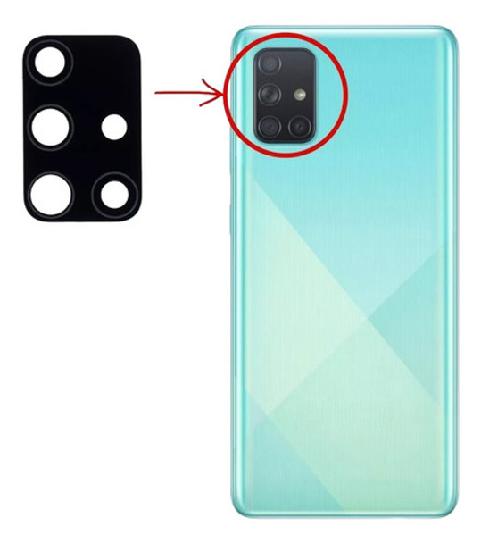 Repuesto Vidrio Lente De Cámaras Traseras Para Samsung A71 * 0