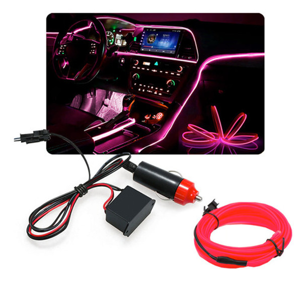 Fita Led Painel Palio G3 2008 Luz Interna 5m Rosa Pink 0