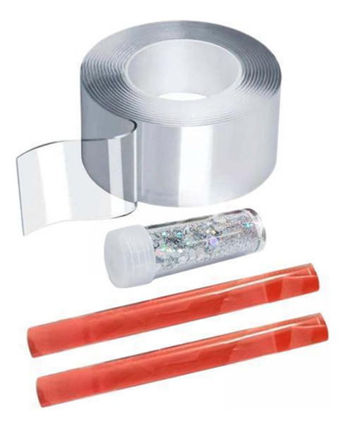 6 X 5-6 Pacotes De Bolhas De Fita Dupla Face 1mmx3cmx3metros 0