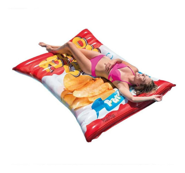 Boia Bronzeador Inflável Piscina Batata Chip Intex 58776 0