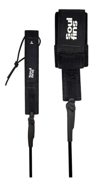 Leash Surf Longboard Preto - Duplo Girador - 10 Pés Soulfins 0