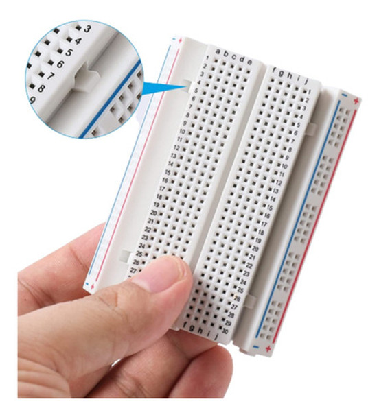 Protoboard Breadboard 400 Pontos Furos Pinos 0
