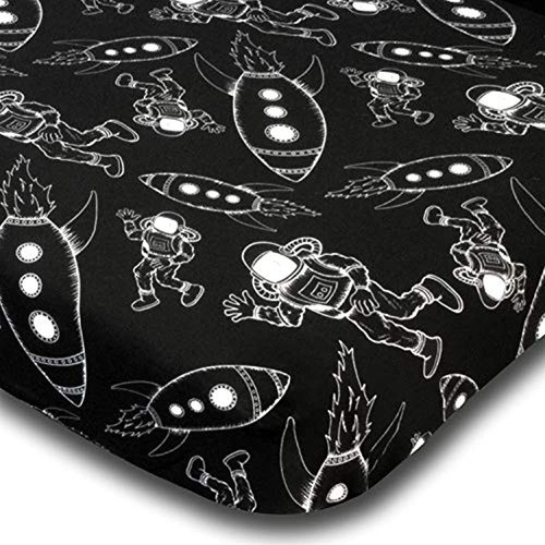 Sábana Bajera Ajustable Para Cuna Jaxson's World Outer Space 0