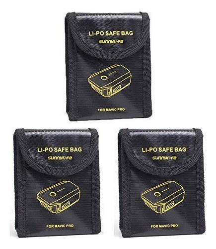 3pcs Para Mavic Batería Pro Platino Dji Seguro Bolsa Manga C 0