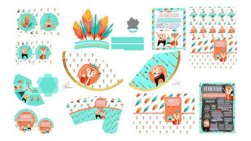 Kit Imprimible Animales Animalitos Tribu Bosque 0