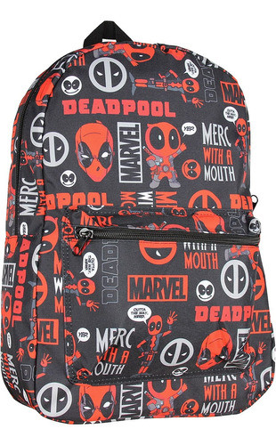 Mochila Escolar Porta Computadora Marvel Deadpool 0