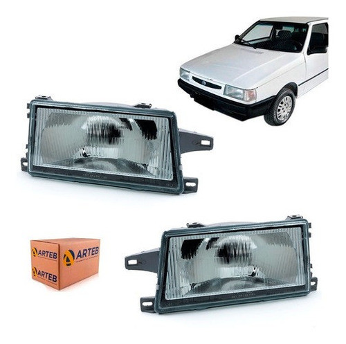 Juego Optica Delantera Fiat Uno 1991/2003 #03 0