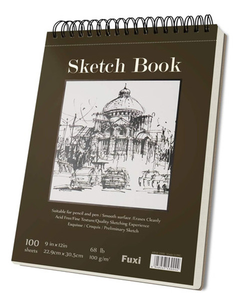 Cuaderno Dibujo Bocetos Arte 100 Hojas  Estilo Block 0