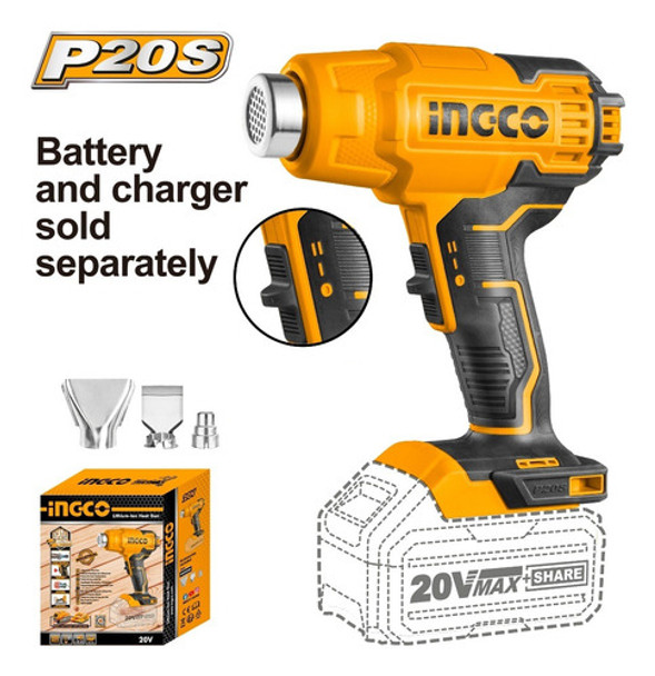 Pistola De Calor 20v Sin Bateria Ingco Hgli2002 *ub* 0
