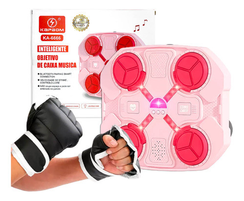 Máquina De Boxe Musical Rosa 0
