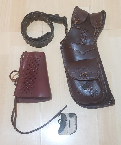 Kit De Carcaj , Protector , Cinturón Y Tab De Cuero 0