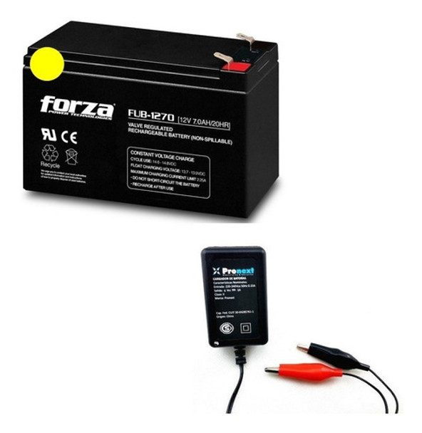 Bateria Gel 12v 7ah Para Juguetes + Cargador De Bateria 0