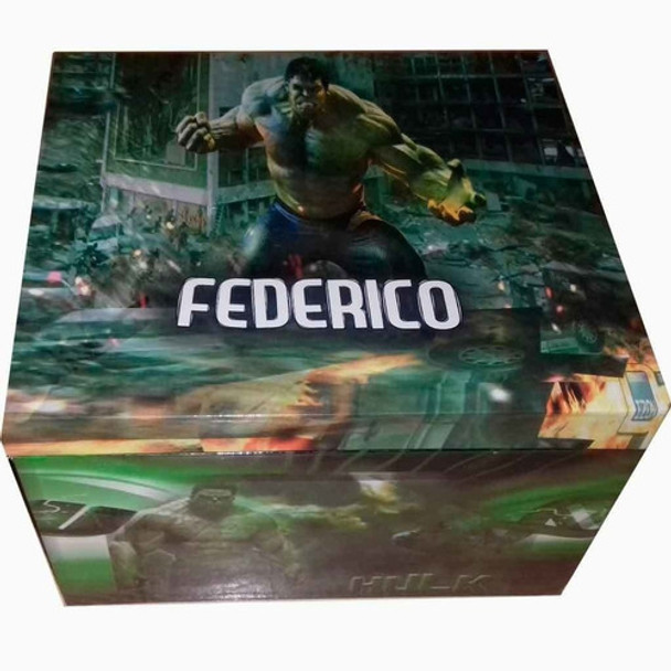 Hulk Cofre De Madera Personalizado. (34x20x10) 0