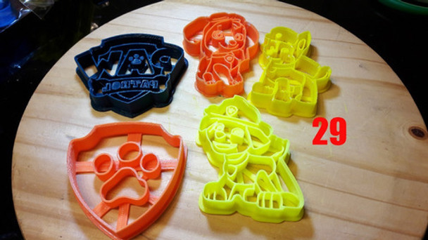 Pack 5 Cortantes Para Galletitas Patrulla Canina ! 0