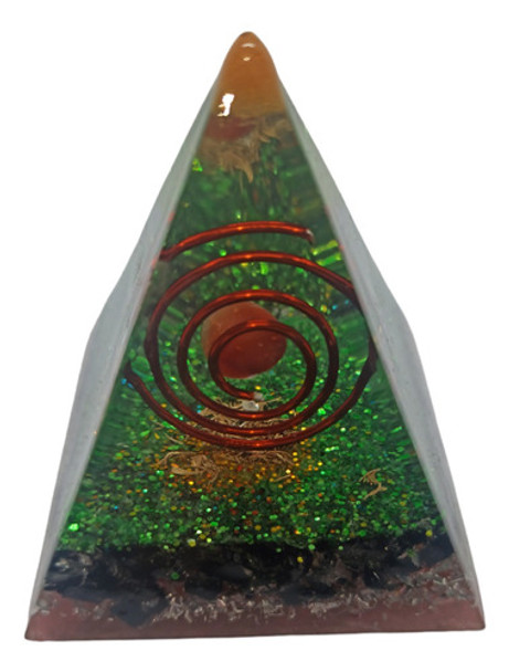 Pirámide Orgonita De Resina Con Piedras 0