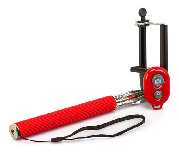 Pau De Selfie Com Controle Bluetooth Lt2009 - Vermelho 0
