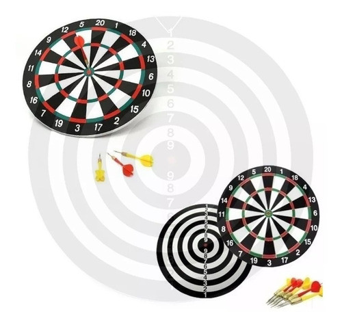 Blanco Para Dardos Albatros 41cm Doble Cara + 6 Dardos 0