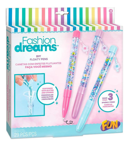 Canetas Com Enfeites Flutuantes Faça Você Mesmo - Fun 0