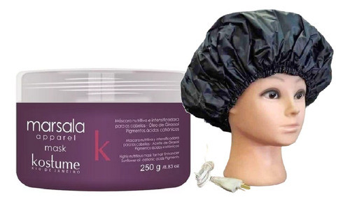 Mascara Intensificadora Marsala Kostume + Gorro Eléctrico 0