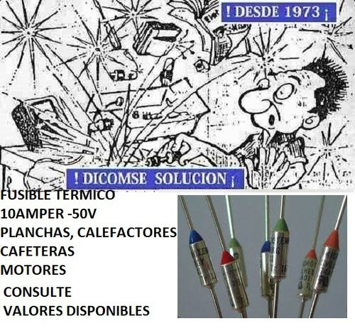 Fusible Termico 10a 250vac 105ºc 0