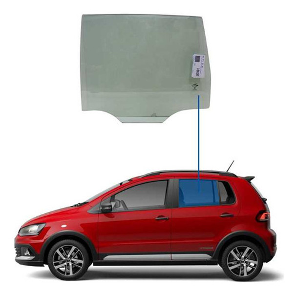 Vidro Porta Traseira Esquerda Volkswagen Fox 2007 Vetroex 0