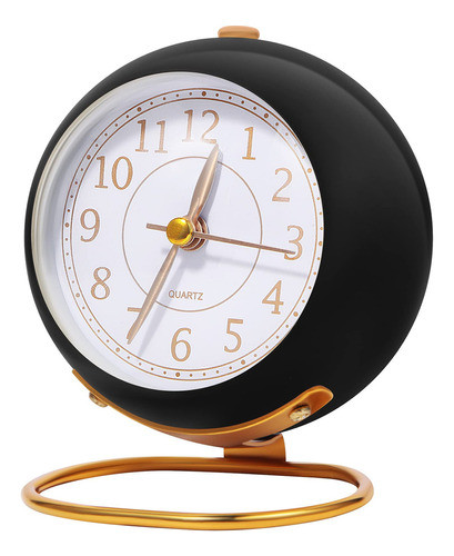 Reloj Despertador De Escritorio, Reloj Redondo Con Bateria P 0
