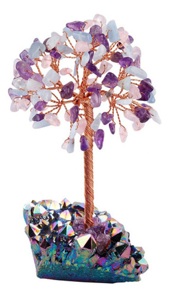 Mookaitedecor Árbol Cristal Amatista, Cuarzo Rosa Y Sobre 0